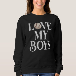 Mens I Love My Boys Softball Softball Dad Father' Sweatshirt