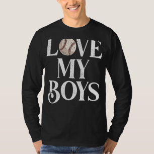 Mens I Love My Boys Softball Softball Dad Father' T-Shirt