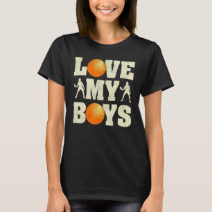 Mens  I Love My Boys Table Tennis Dad Father's Day T-Shirt