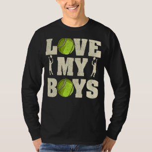 Mens I Love My Boys Tennis  Father's Day Tennis Da T-Shirt