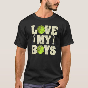 Mens I Love My Boys Tennis Father's Day Tennis Da T-Shirt