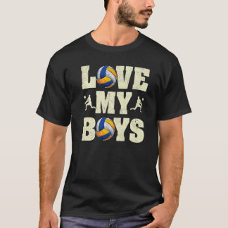 Mens I Love My Boys Volleyball Father's Day Volle T-Shirt