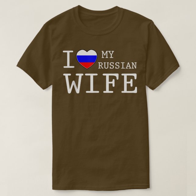 Mens I love my Russian Wife T  T-Shirt (Design Front)