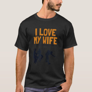 Mens I Love My Wife Pool Balls Pool Snooker Player T-Shirt