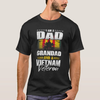 Mens I m A Dad Grandad And A Vietnam Veteran Fathe T-Shirt