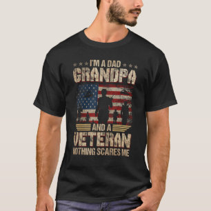Mens I m A Dad Grandpa Veteran  Father s Day 1 T-Shirt