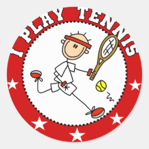 Mens I Play Tennis Tshirts and Gifts Classic Round Sticker