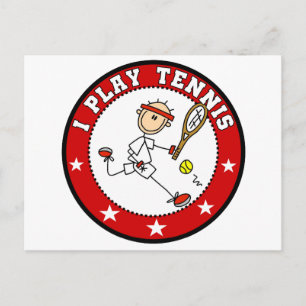 Mens I Play Tennis Tshirts and Gifts Postcard