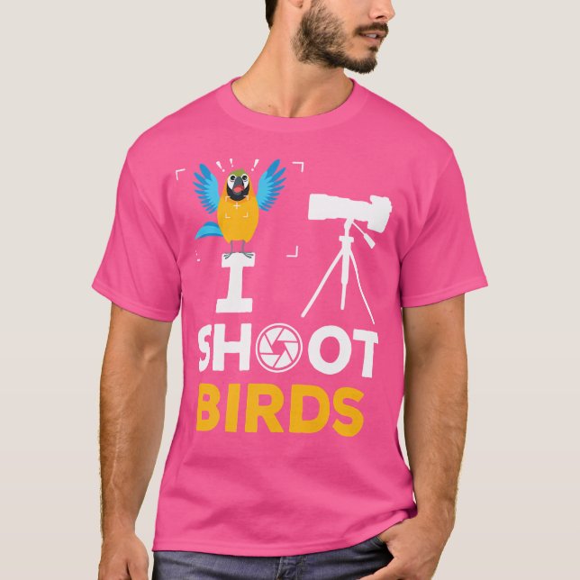 Mens I Shoot Birds - Funny Photographer Bird Photo T-Shirt (Front)
