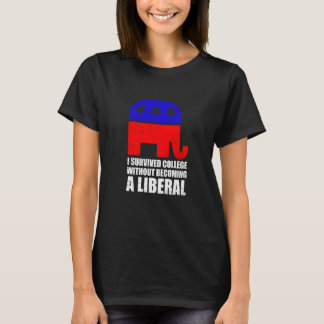 Mens I Survived College Without Becoming A Liberal T-Shirt