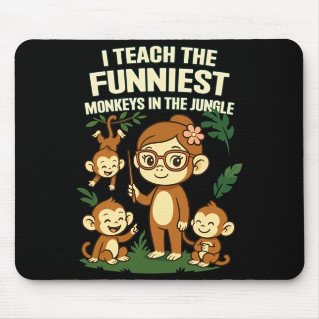 Mens I Teach The Funniest Monkeys Performance Mouse Pad (Front)