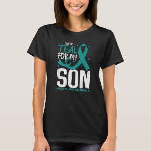 Mens I Wear Teal For Son Food Allergy Awareness Mo T-Shirt