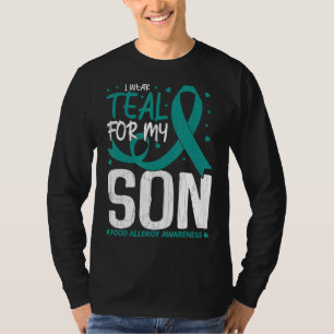 Mens I Wear Teal For Son Food Allergy Awareness Mo T-Shirt