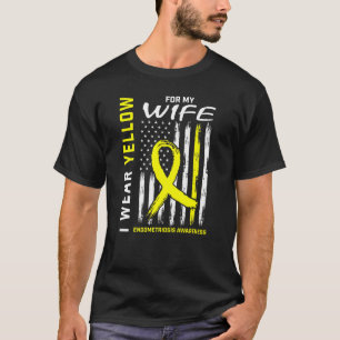 Mens I Wear Yellow For My Wife Endometriosis Aware T-Shirt