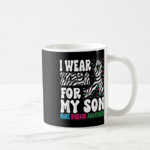 Mens I Wear Zebra For My Son Rare Disease Awarenes Coffee Mug