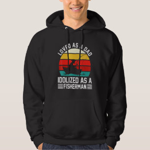 Mens Ice Fishing Fish Fisherman Hoodie
