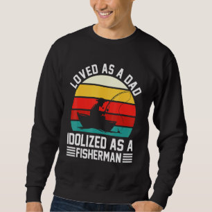 Mens Ice Fishing Fish Fisherman Sweatshirt