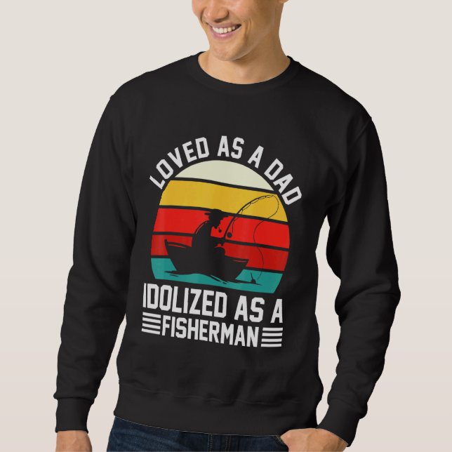 Mens Ice Fishing Fish Fisherman Sweatshirt (Front)
