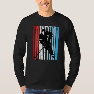 Mens Ice Hockey 22nd Birthday Player Motivational T-Shirt