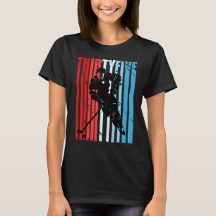 Mens Ice Hockey 35th Birthday Player Motivational T-Shirt