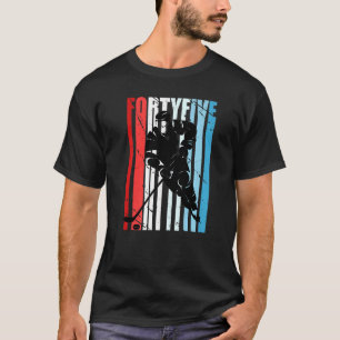 Mens Ice Hockey 45th Birthday Player Motivational T-Shirt