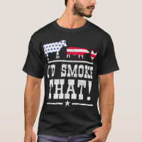 Mens Id Smoke That BBQ Meat Smoking Smoker Grill G