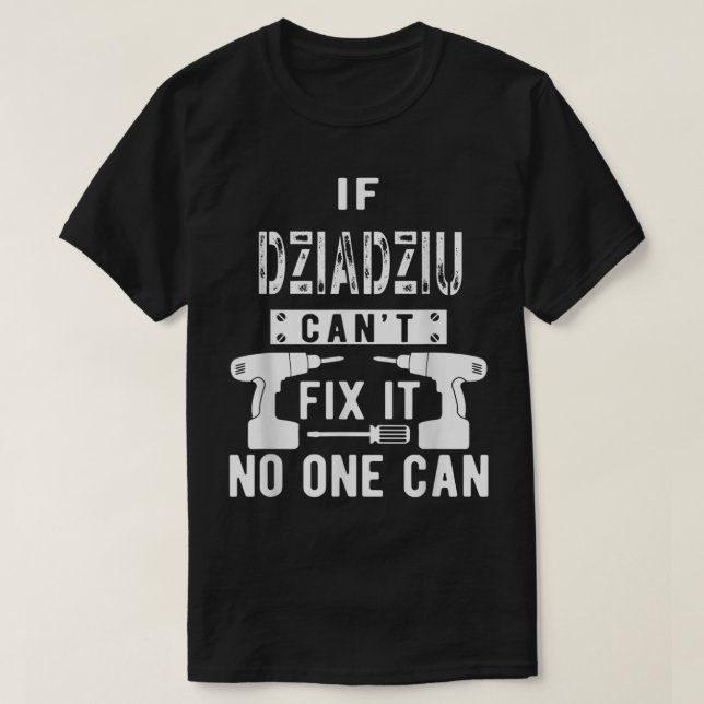 Mens If Dziadziu Can't Fix It No One Can Poland Po T-Shirt (Design Front)