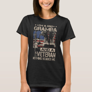 Mens I'm A Dad Grampa And A Veteran  Grampa Father T-Shirt
