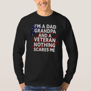 Mens I'm A Dad Grandpa And A Veteran Proud  Father T-Shirt