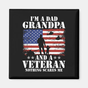 Mens Im A Dad Grandpa And Veteran Shirt Veterans D Magnet