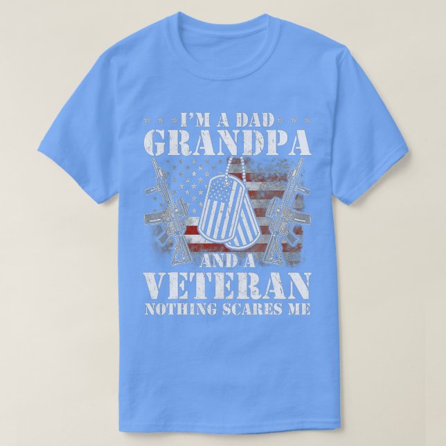 Mens I'm A Dad Grandpa Funny Veteran Father's Day  T-Shirt (Design Front)