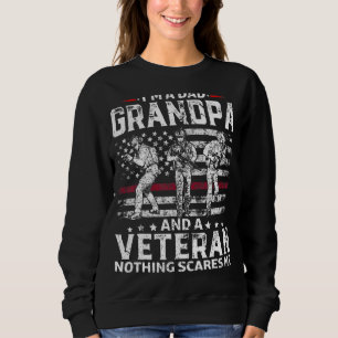 Mens I'm A Dad Grandpa Shirt Veteran Father's Day
