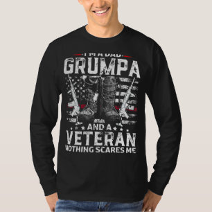 Mens I'm A Dad Grumpa  Veteran Father's Day 2 T-Shirt