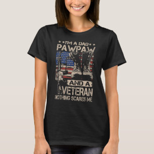 Mens I'm A Dad Pawpaw And A Veteran Pawpaw Father T-Shirt