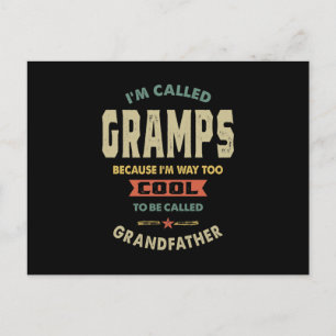 Mens I'm Called Gramps Cool Grandpa Gift Postcard