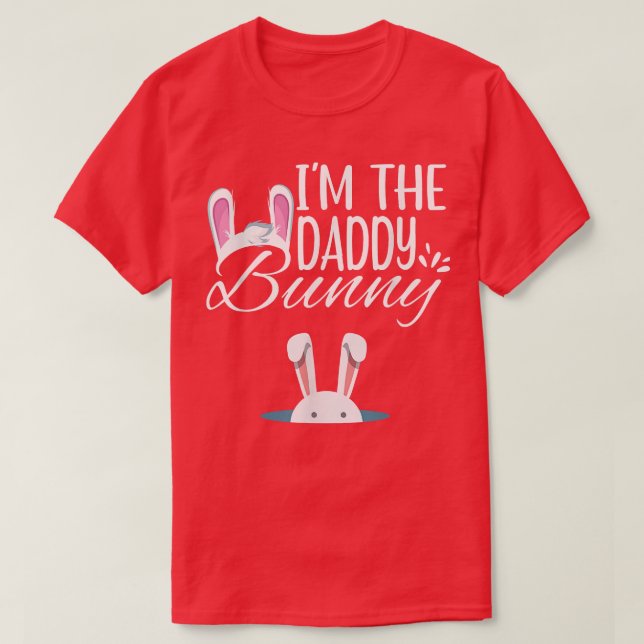 Mens I'm The Daddy Papa Bunny Cute Matching Family T-Shirt (Design Front)