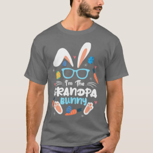 Mens I'm The Grandpa Bunny Cute Easter Bunny Ear W T-Shirt