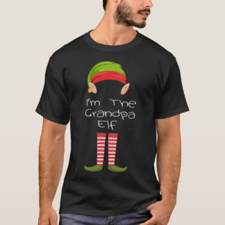 Mens I'M The Grandpa Elf  Matching Christmas Famil T-Shirt