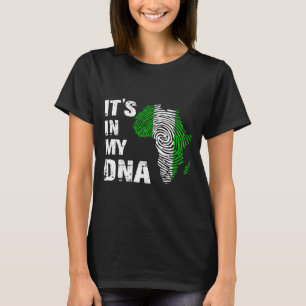 Mens in dna proud nigeria africa usa fingerprint T-Shirt