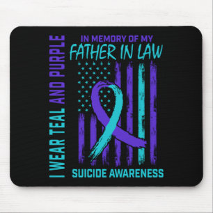 Mens In Memory Of Father In Law Suicide Awareness Mouse Pad