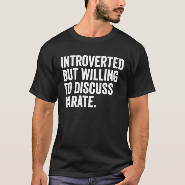 Mens Introverted But Willing To Discuss Karate T-Shirt (Front)