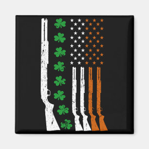 Mens Irish Aamerican Flag Shirt St Patricks Day Magnet