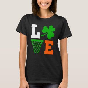 Mens Irish Cute Funny Basketball St Patrick S Day  T-Shirt