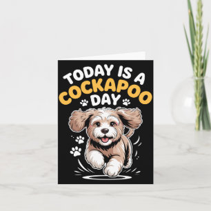 Mens Is A Apoo Day Fun Cute Dog Breed Pet Owner Card