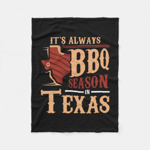 Mens it's always bbq season in texas barbecue fleece blanket
