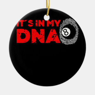Mens Its in my DNA Pool Billiards Player Grandpa  Ceramic Tree Decoration