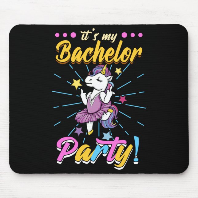 Mens Its My Bachelor Party Groom Performance Mouse Pad (Front)