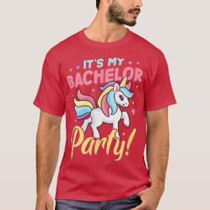 Mens Its My Bachelor Party Groom Unicorn Wedding B T-Shirt