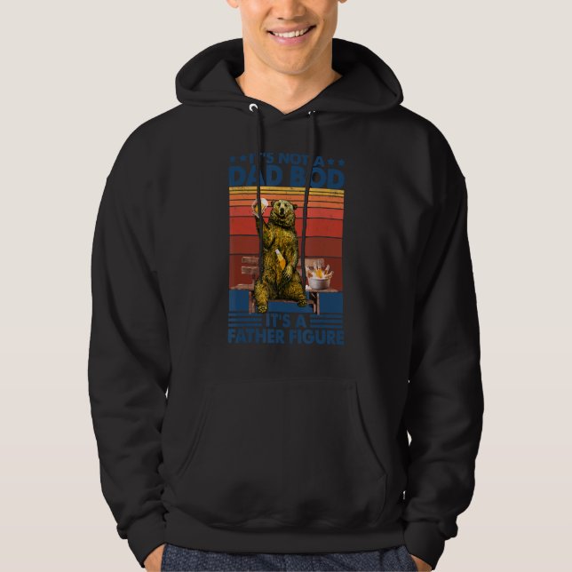 Mens It's Not A Dad Bod It's Father Figure Funny B Hoodie (Front)