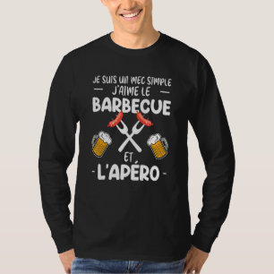Mens J'aime Le Barbecue Et L'aperitif – Father's D T-Shirt